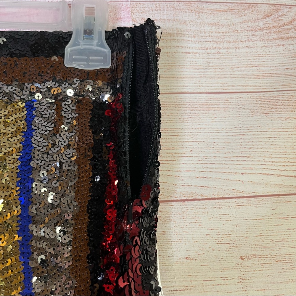 Zara Knit Multi Color Sequins‎ Skirt Size Small - Picture 7 of 7